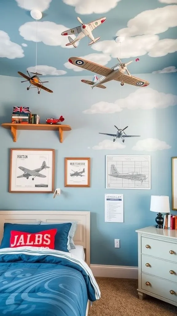 Aviation-Themed High-Flying Bedroom