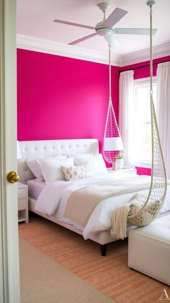Bold Fuchsia Fantasy Daring Color with Whimsical Seating

