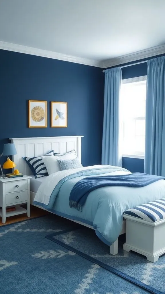 Calming Blue Color Scheme Throughout