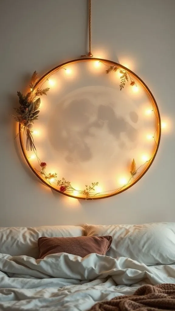 Circular Moon Frame with Texture