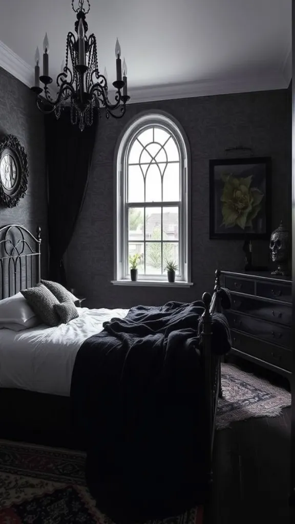 Dark and Dramatic Gothic Bedroom Transformation
