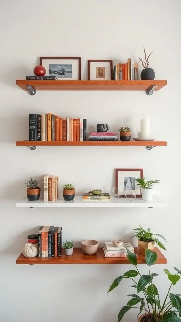Display Treasures on Floating Shelves