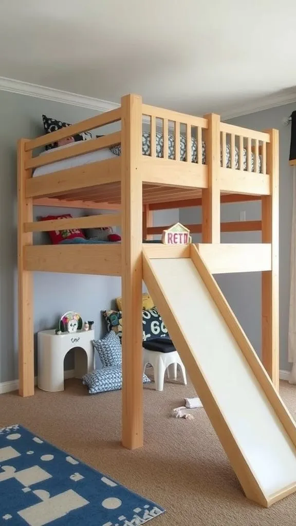 Multi-Level Play Platform with Sliding Fun