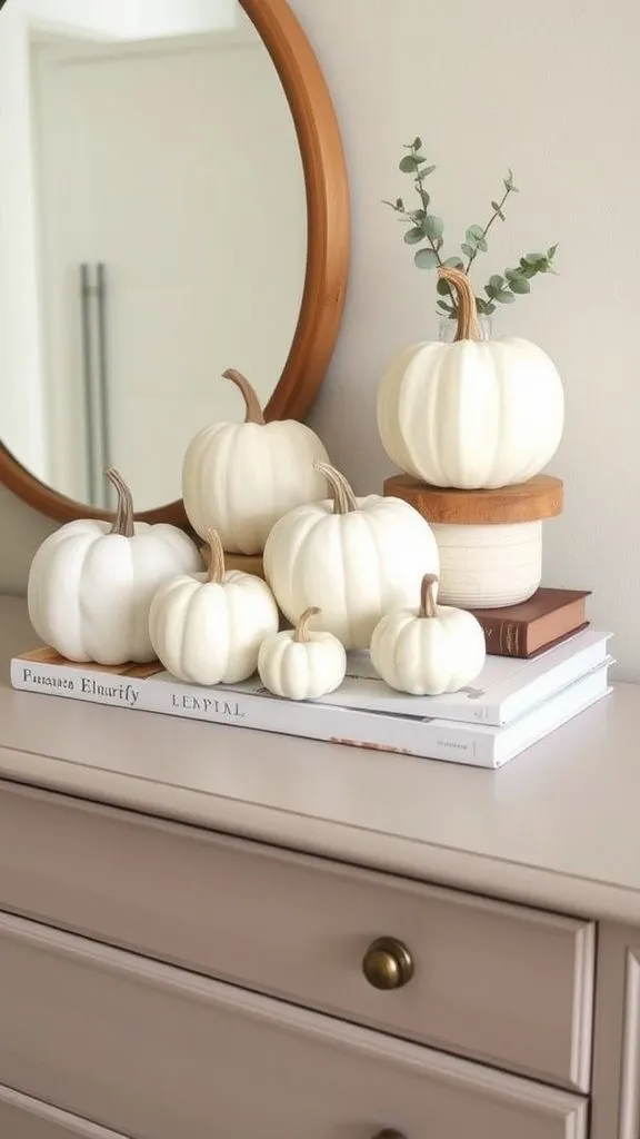 Pumpkin Display on Dresser
