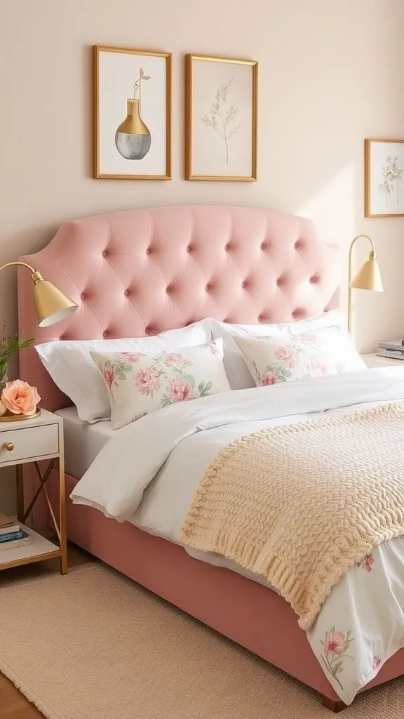 Soft Blush Tones with Romantic Florals