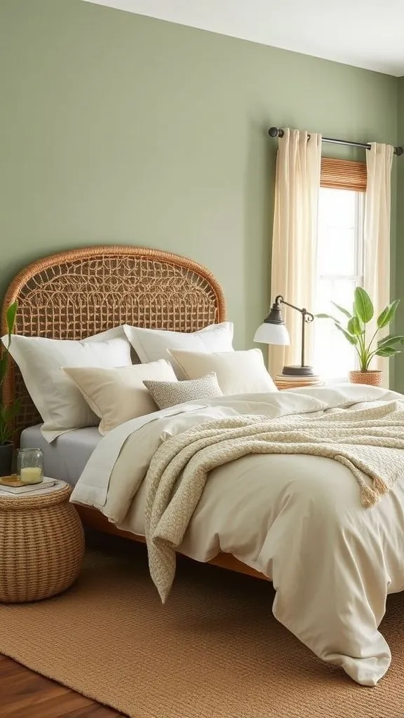 Soft Sage Sanctuary Earthy Tones with Textured Layers
