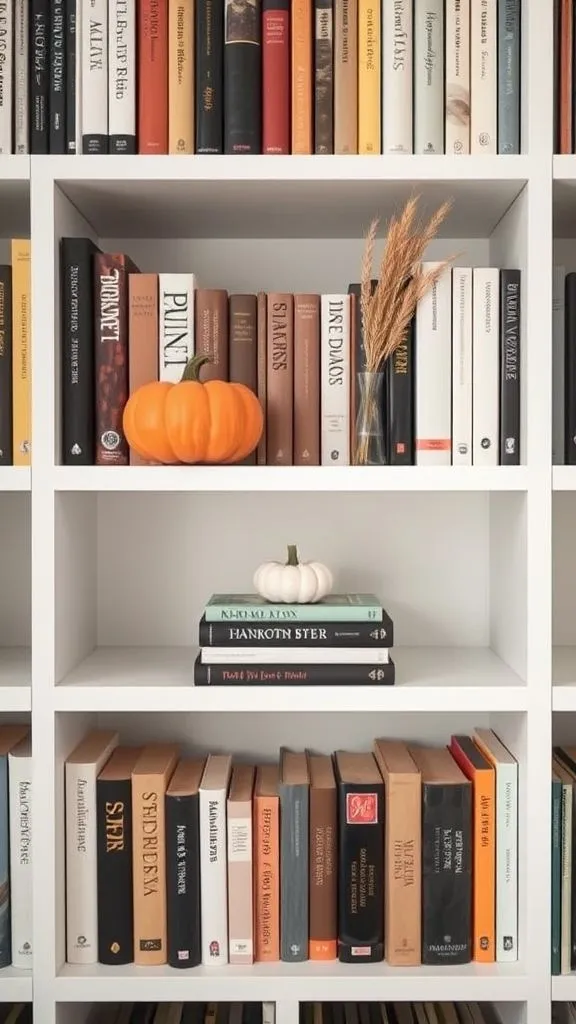 Styled Bookshelf with Fall Touches
