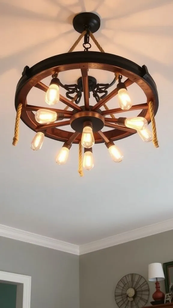 Wagon Wheel Chandelier