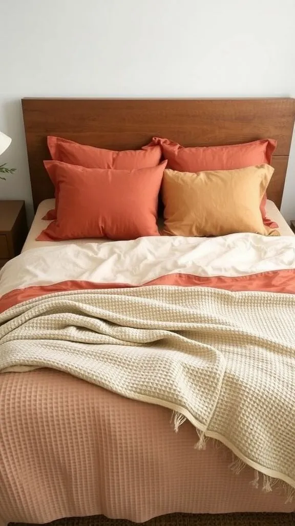 Warm-Toned Bedding Swap
