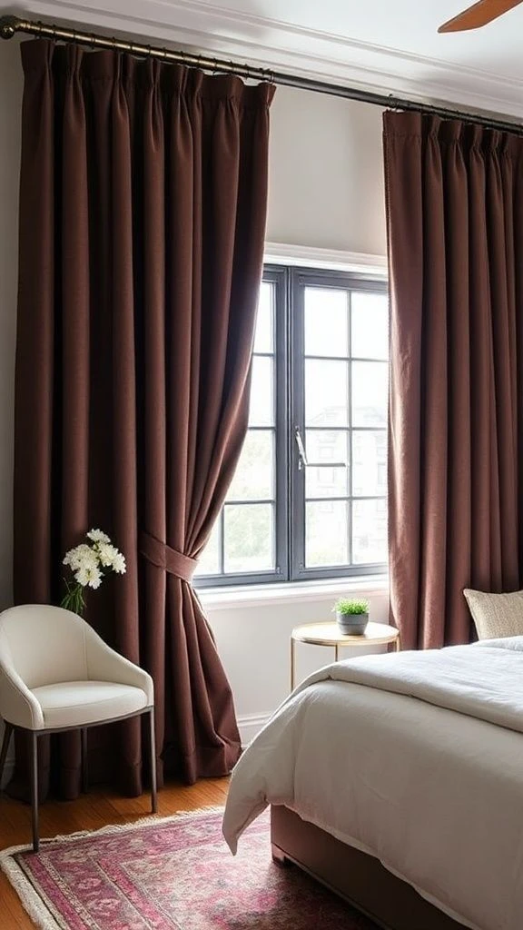 Floor-Length Heavy Curtains
