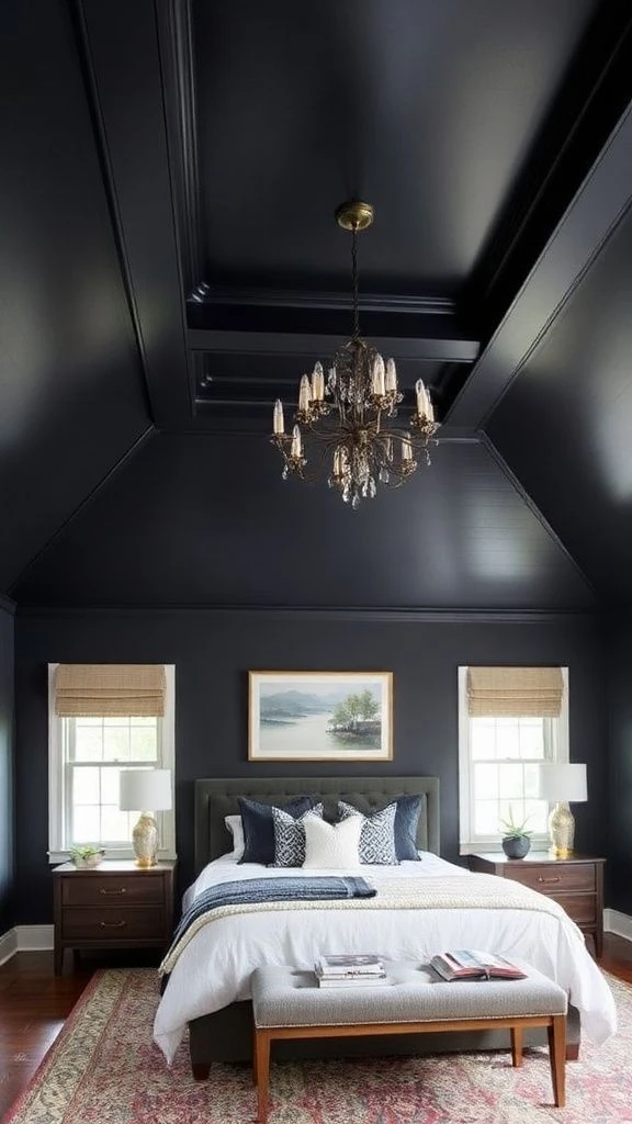 Painted Dark Ceilings for Drama
