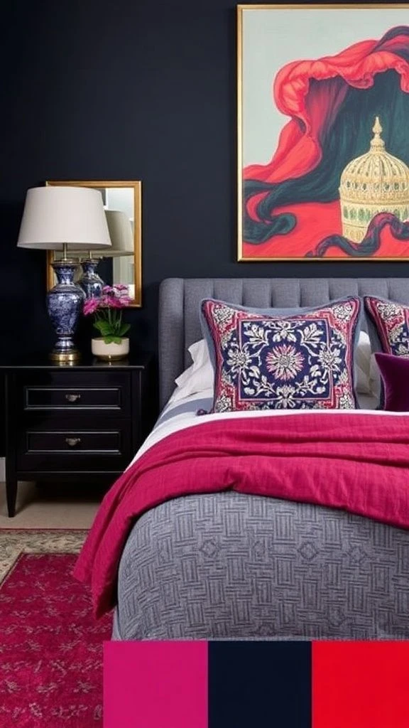 Vibrant Jewel Tone Accents
