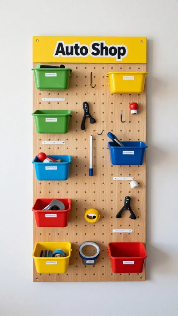 Auto Shop Tool Pegboard