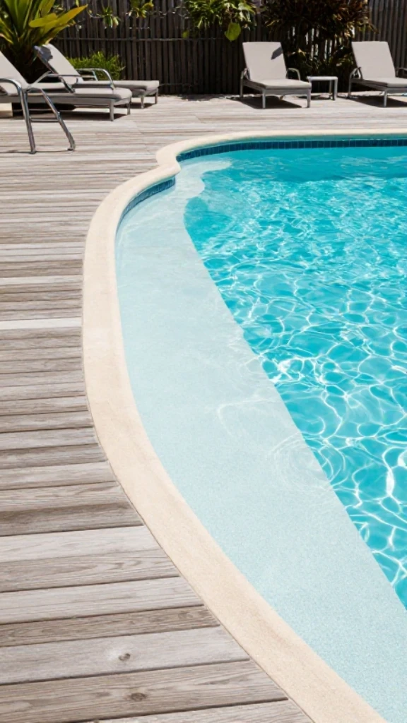 Beach Entry Deck with Gradual Pool Access