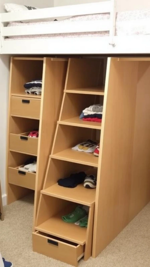 Bunk Bed With Built-In Storage Stairs