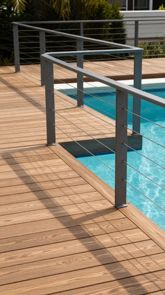Contemporary Metal and Wood Combo Deck