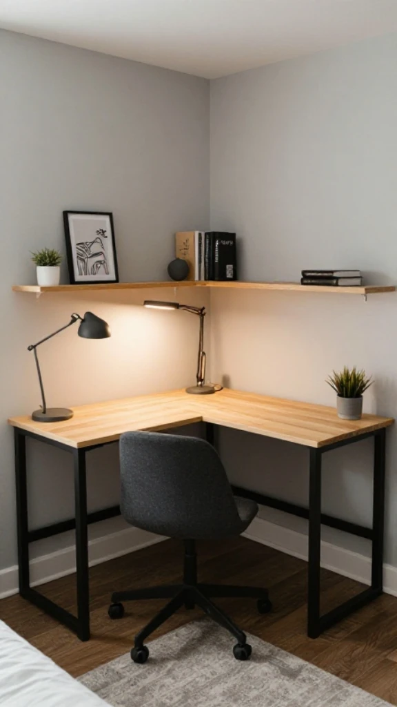 Corner Desk to Maximize Awkward Spaces