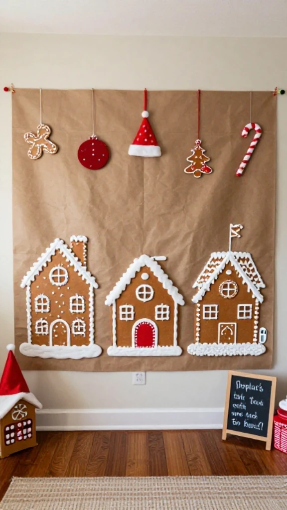 Create a Gingerbread House Photo Backdrop for Holiday Pictures