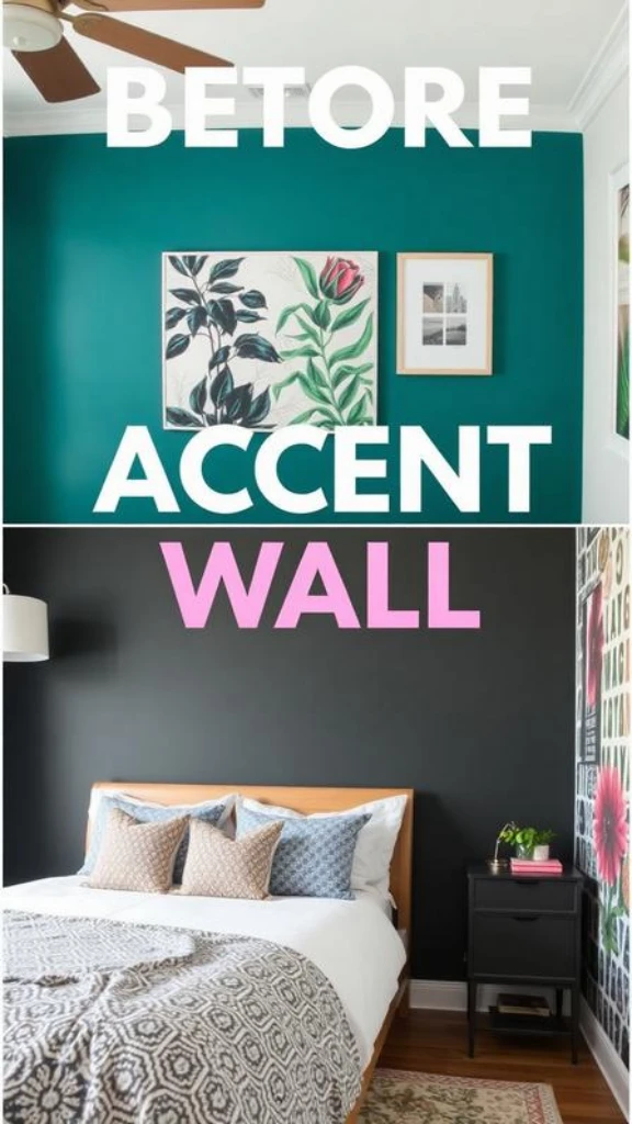 Design an Accent Wall with Paint or Removable Wallpaper