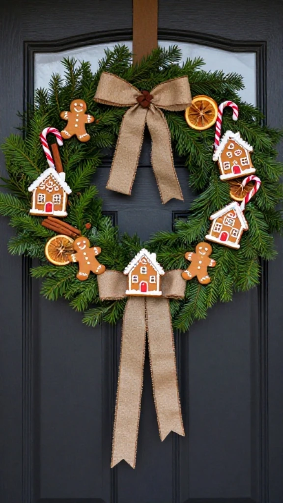 Design a Gingerbread House Wreath for Your Front Door