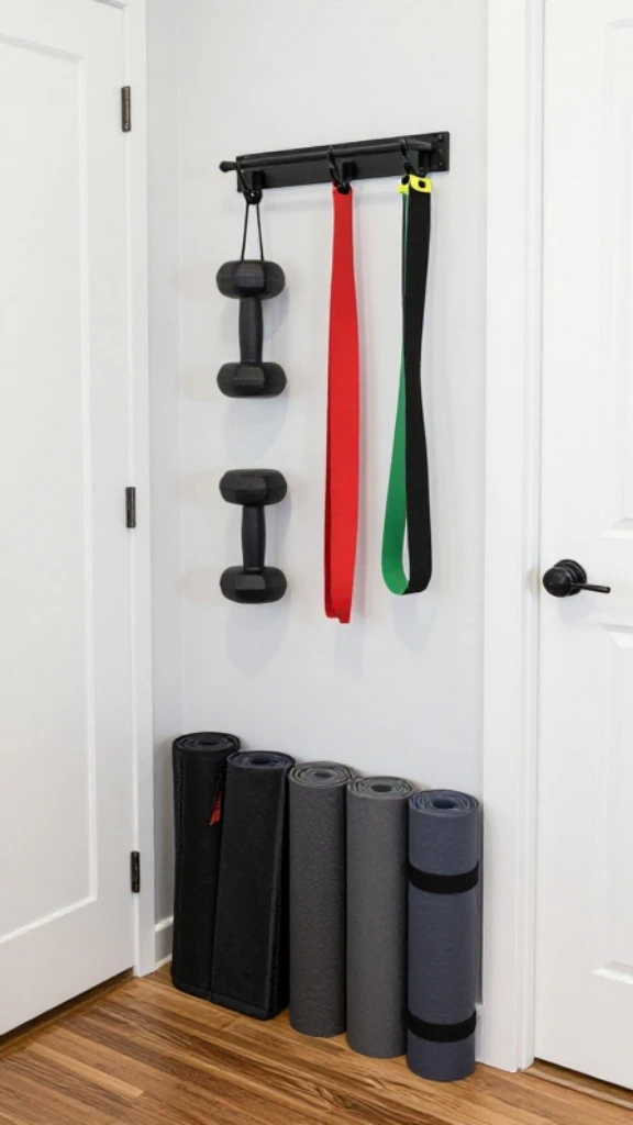 Folding Exercise Equipment Storage