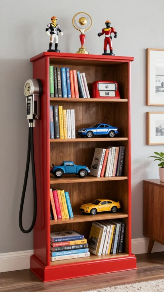 Gas Pump Bookshelf