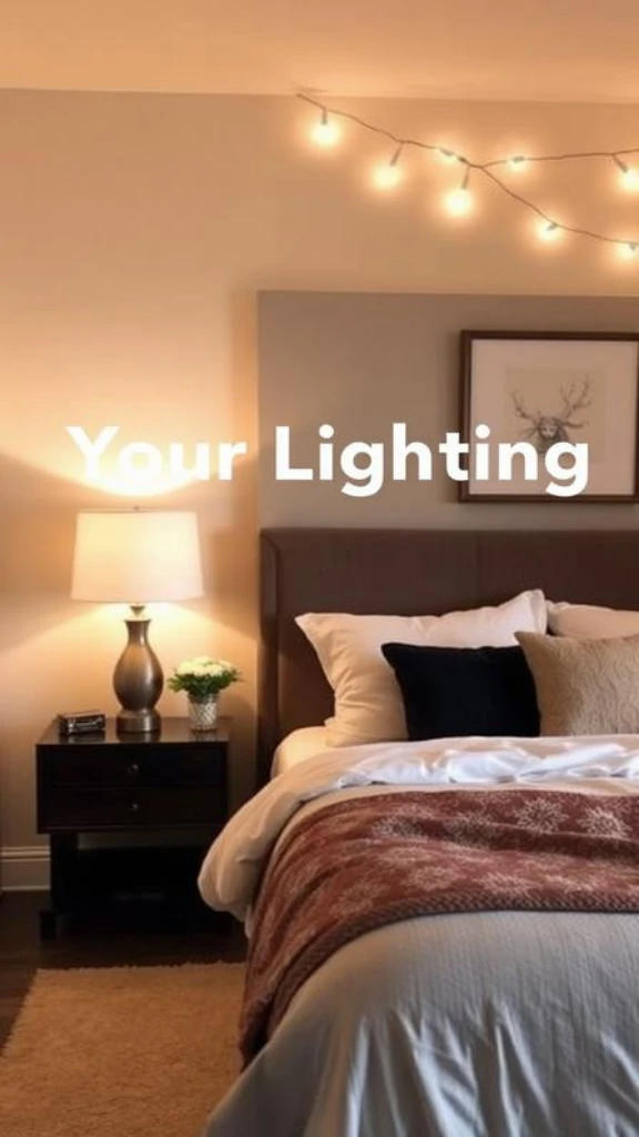 Layer Your Lighting with String Lights and Lamps