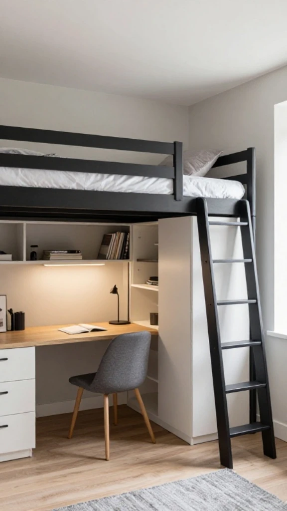 Loft Bed for Dual-Level Living