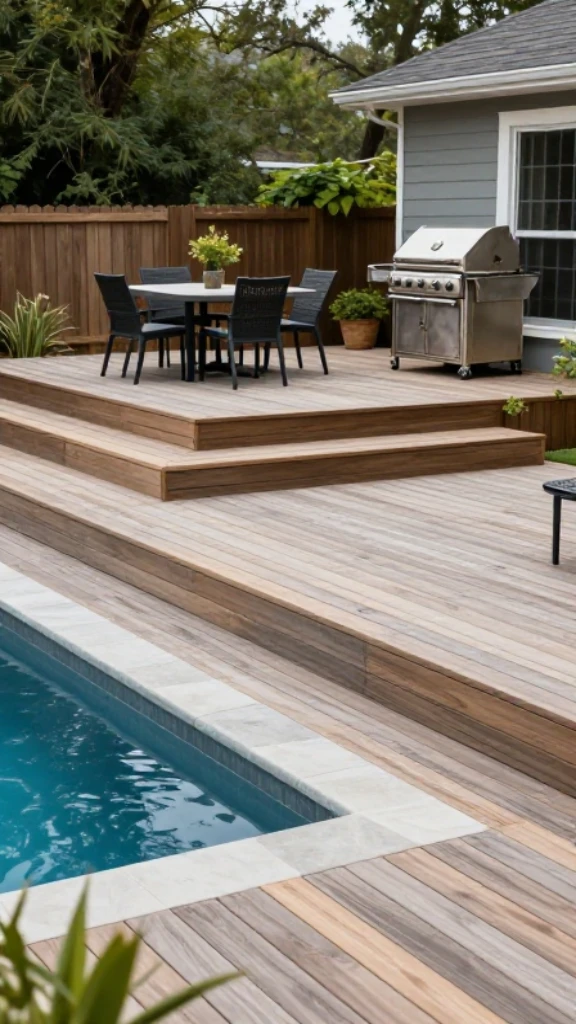 Multi-Level Composite Deck for Visual Interest