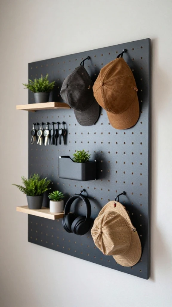 Pegboard Wall for Versatile Organization