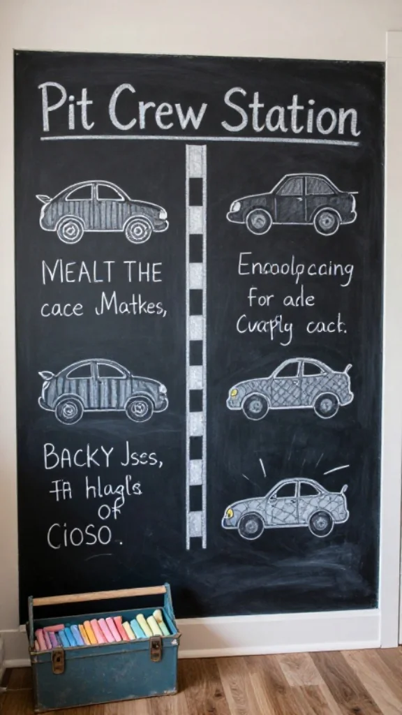 Pit Crew Chalkboard Wall