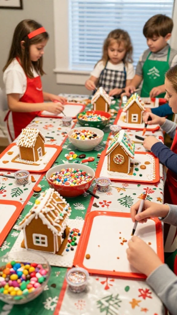 Set Up a Gingerbread House Decorating Station
