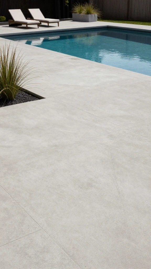 Sleek Concrete Deck with Modern Minimalist Vibes