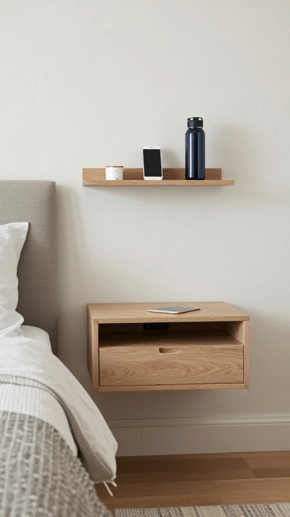 Slim Profile Nightstands with Charging Stations