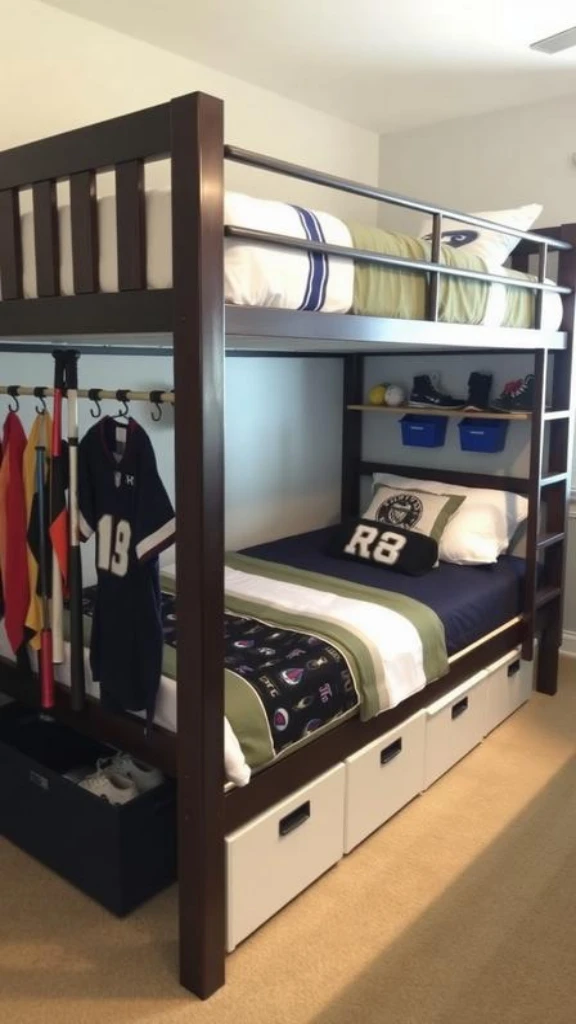 Sports Theme With Equipment Storage