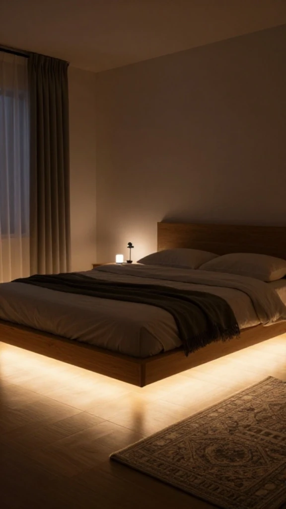 Under-Bed LED Lighting for Ambiance