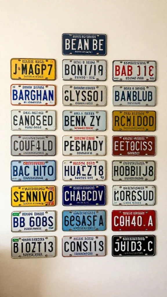 Vintage License Plate Wall Art