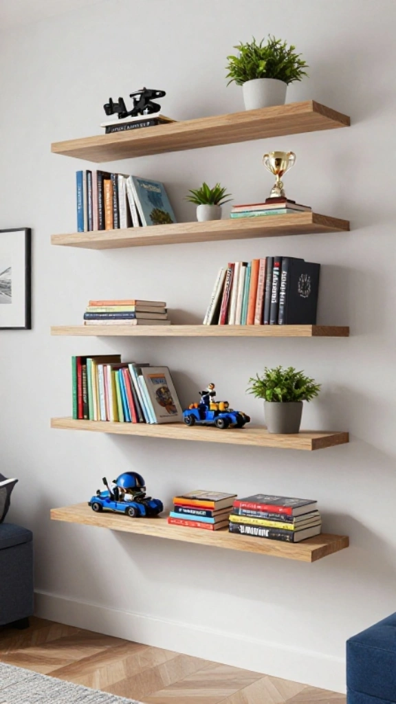 Use Floating Shelves for Smart Storage