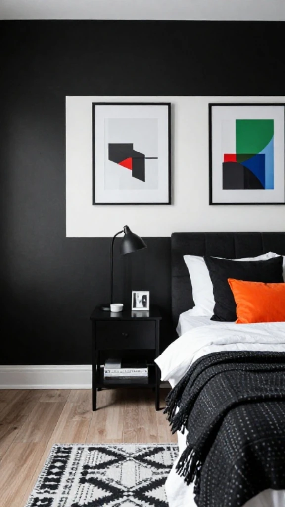 Black, White, and One Bold Color