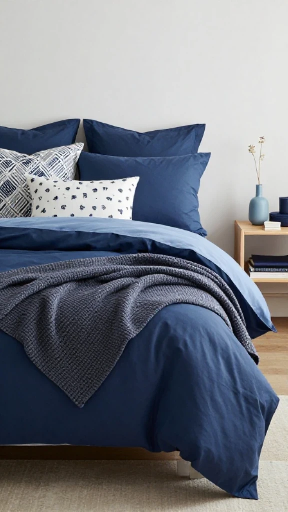 Bring in Fun Blue Bedding and Pillows