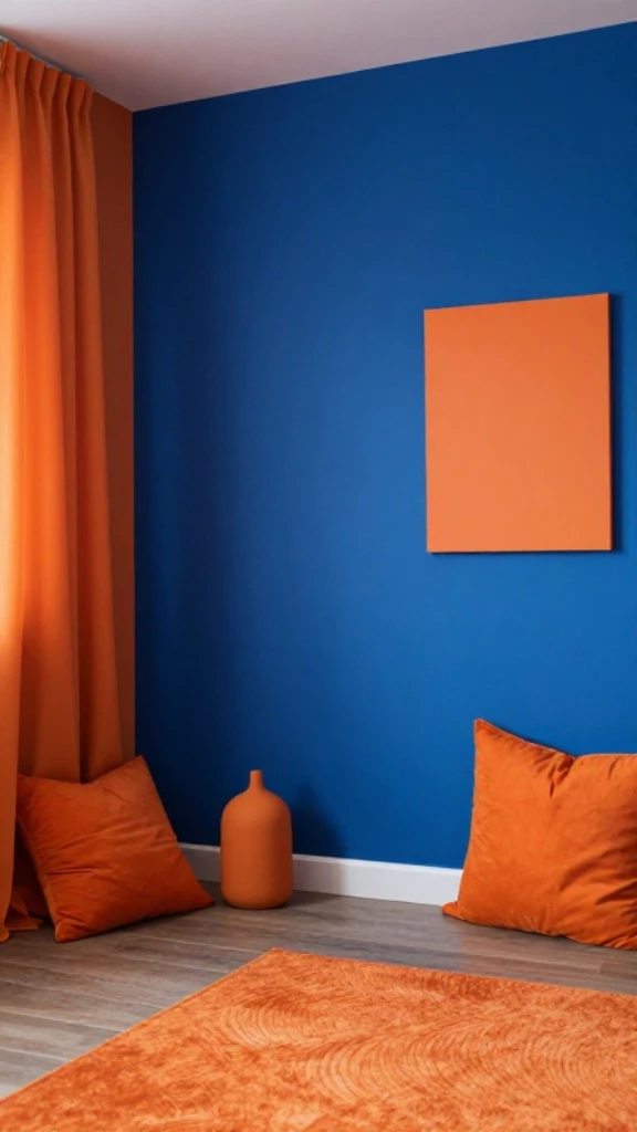 Deep Blue and Orange