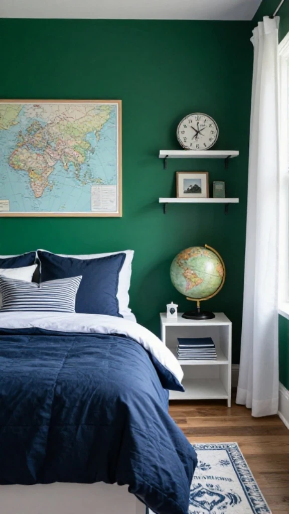 Mix Green with Navy Blue