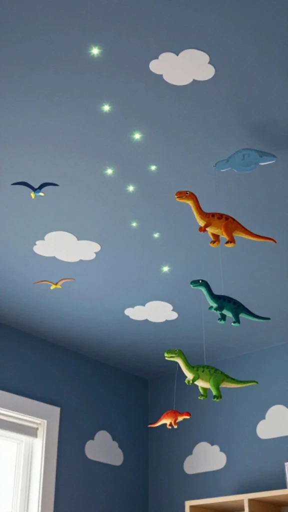 Try Dinosaur Ceiling Decor